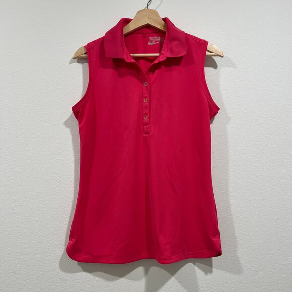 Nike Tour Performance Dri-Fit Sleeveless Golf Polo Pink | Women's M - Picture 1 of 9